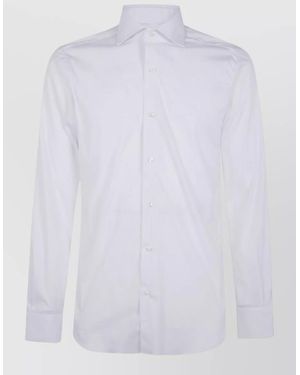 Barba Napoli Cotton Stretch Shirt - White