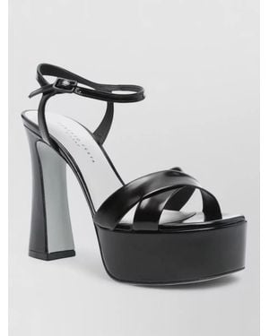 Roberto Festa Leather Ankle-Strap Block-Heel Court Shoes - Black