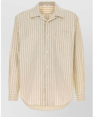 The Row Embroidered Cotton Shirt - Natural