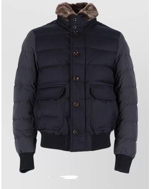 Moorer Wool Down Puffer Jacket - Blue