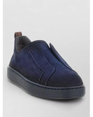 Santoni Leather Loafers - Blue