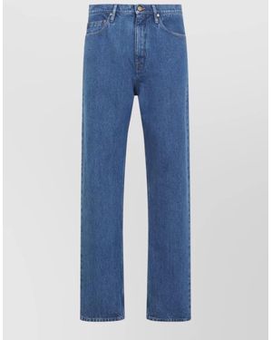 Jil Sander Mid-Rise Tapered-Leg Denim Jeans - Blue