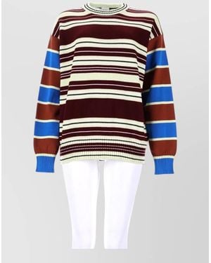 Paul Smith Striped Crew Neck Top Long Sleeves - Multicolour