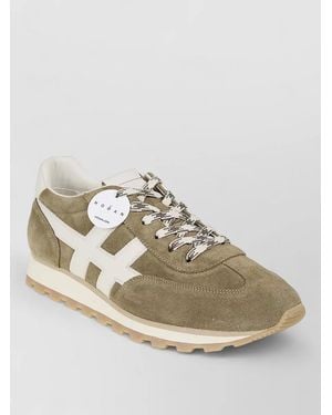 Hogan 86Er Suede Trainers Smooth Leather Detail - Metallic