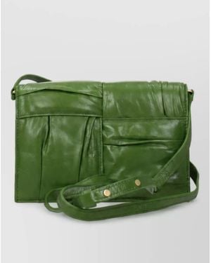 Bottega Veneta Cassette Leather Cross-Body Bag - Green