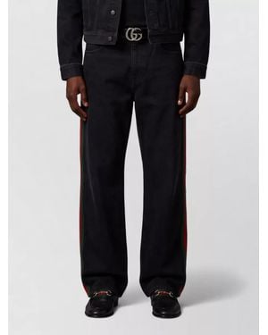 Gucci Denim Mid-Rise Relaxed-Fit Jeans - Black