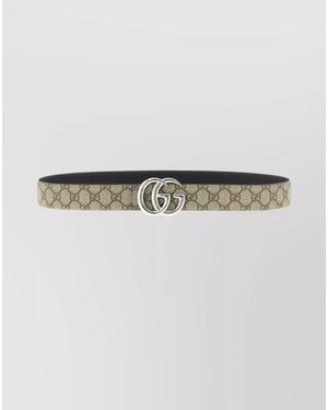 Gucci Reversible Gg Monogram Belt - Gray