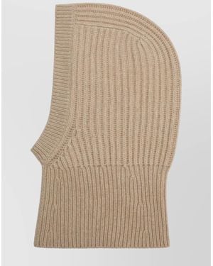 IVY & OAK Knitted Wool Balaclava Ribbed Texture - Natural