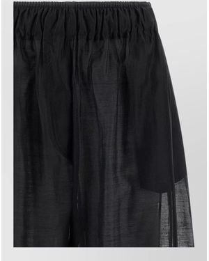 Thelatest Lyocell Wide-Leg Trousers - Black