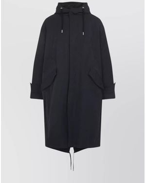 Ami Paris Padded Hooded Parka Jacket - Blue