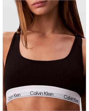 Calvin Klein Racerback Bralette Without Padding - Black