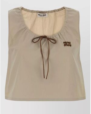 Miu Miu Sleeveless and tank tops for Women | Online Sale up to 62