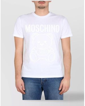 Moschino Logo Print Organic Cotton T-Shirt - White