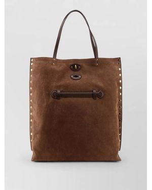 Zanellato A Spasso Jones Leather Shoulder Tote Bag - Brown
