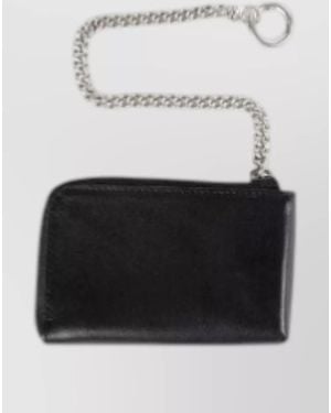 Ann Demeulemeester Tevje Calfskin Wallet Chain Attachment - White