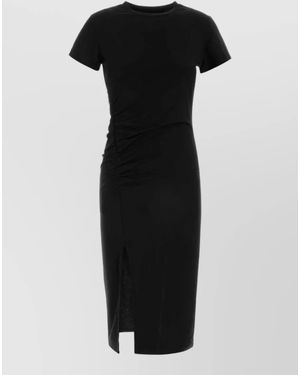 Anine Bing Jersey Knee-Length Dress - Black