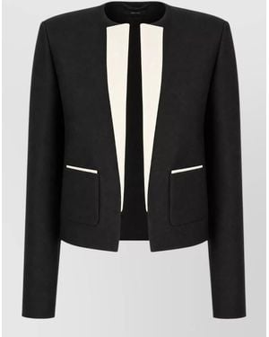 Tom Ford Jacket And Gilet Contrasting Lapels Pockets - Black