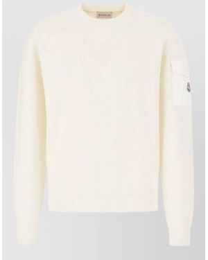 Moncler Long Sleeve Top Featuring Arm Pocket - Natural