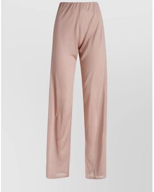Maison Margiela Wide-Leg Viscose Jersey Trousers - Pink