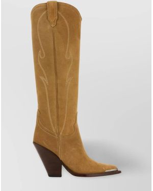 Sonora Boots Rancho Suede Knee Boots - Brown