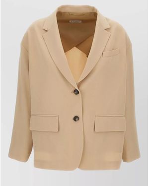Alberto Biani Single-Breasted Blazer - Natural