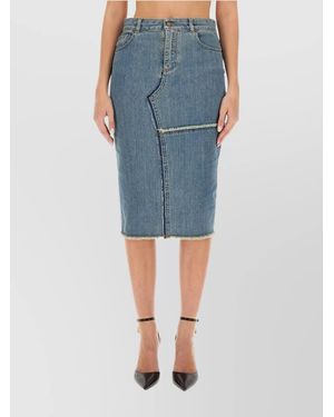 Tom Ford Slim-Fit Midi Skirt - Blue