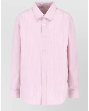 DUNST Long Sleeve Striped Casual Top Style - Pink