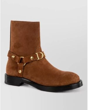Dior Leather Ankle Boots - Brown