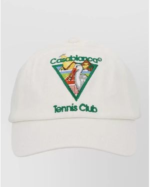 CASABLANCA Signature Baseball Hat Curved Brim Detail - Multicolour