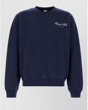 Sporty & Rich Cotton Sweatshirt - Blue