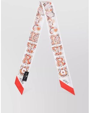 Etro Silk Paisley Floral-Print Scarf - White