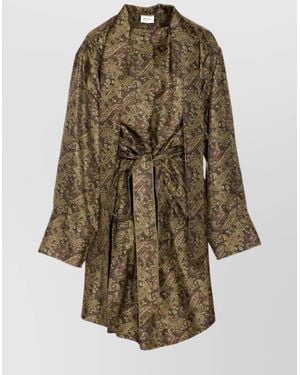Saint Laurent Lavalliã¨Re Dress - Brown