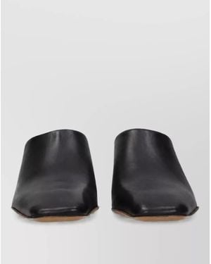 Jil Sander Leather Mules - Black