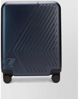 K-Way Textured Trolley Suitcase - Blue