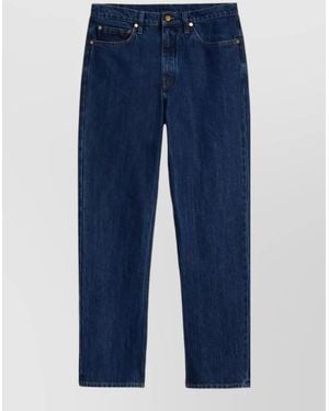 Jil Sander Denim Trousers Silk Nylon Five Pocket - Blue
