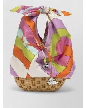 PUCCI Silk Picnic Small Tote Bag - Pink