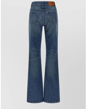 Chloé High Waist Palazzo Denim Trousers Belt Loops - Blue