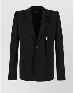 Ann Demeulemeester Single-Breasted Blazer - Black