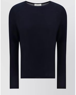 Lisa Yang Alba Sweater With Darkened Hem And Cuffs - Blue