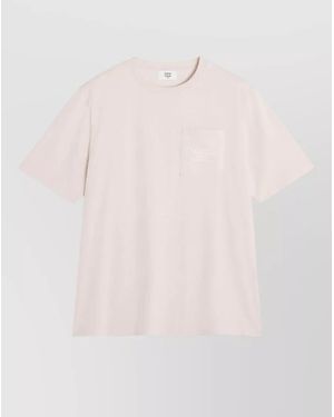 Maison Kitsuné Script Motif Comfort Fit Pocket T Shirt - Pink
