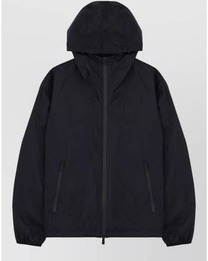 Emporio Armani Hooded Jacket Long Sleeves Side Pockets - Blue