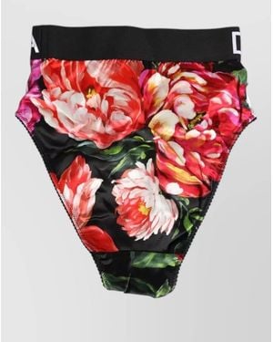 Dolce & Gabbana Striped Cotton Stretch Brando Slip Underwear - Red