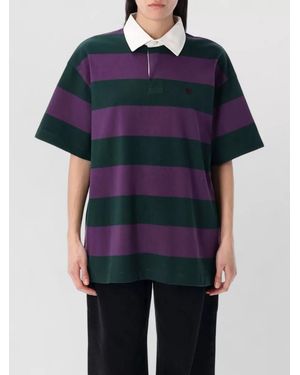 Carhartt Seffner Polo Shirt Contrasting Collar Stripes - Black