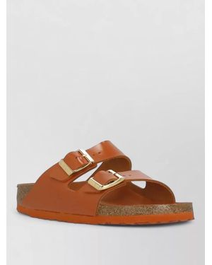 Birkenstock Leather Narrow Fit Open Toe Sandals - Brown