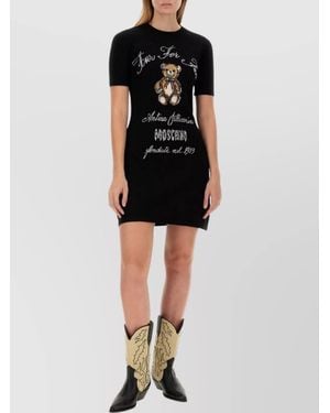 Moschino Wool Knit Mini Dress - Black