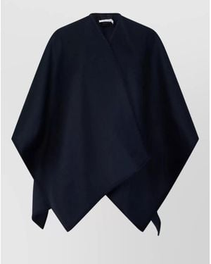 Max Mara Virgin Wool Poncho - Blue