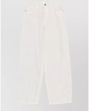 Haikure Bethany Wide Leg Denim Trousers - White