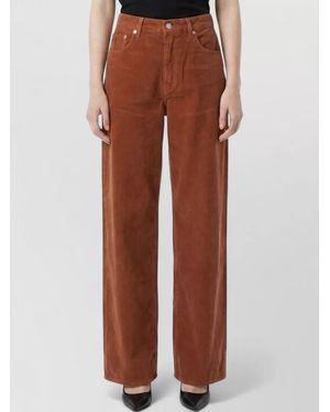 Haikure Cotton High-Rise Wide-Leg Jeans - Brown