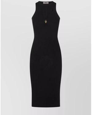 ワンピース ELISABETTA FRANCHI Coconut texture dress Elisabetta Franchi Coconut Texture Dress in Black | Lyst