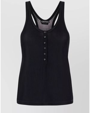Tom Ford Ribbed Tank Top - Black